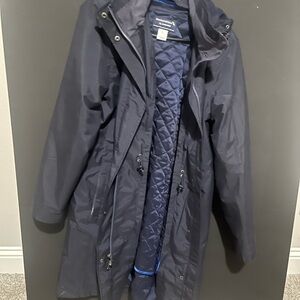 American Airlines Navy Blue Quilted Lined Coat